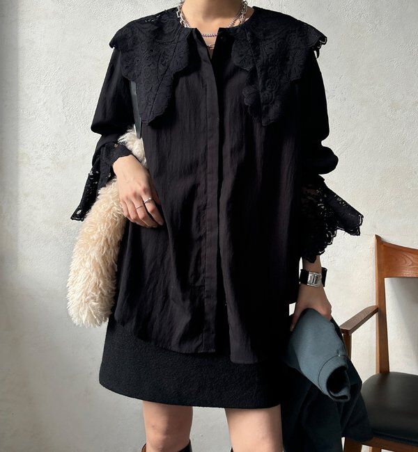  「レースカラーブラウス」|シャツ・ブラウス|