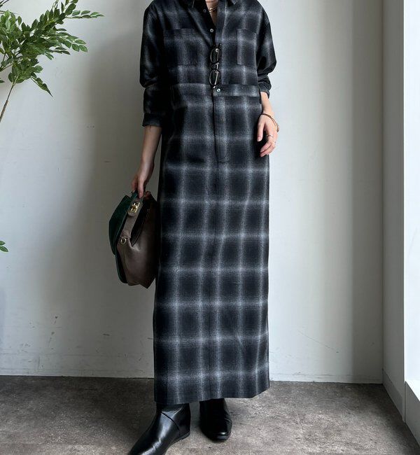  「オンブレチェックワンピース」|ワンピース|
