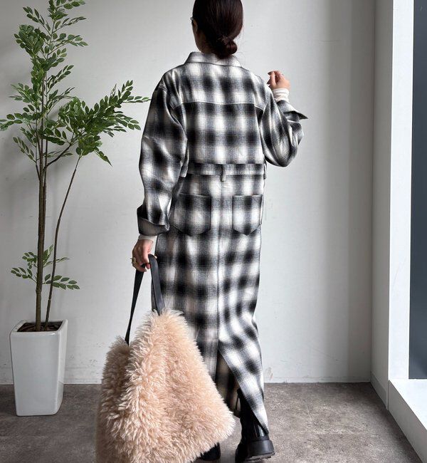  「オンブレチェックワンピース」|ワンピース|