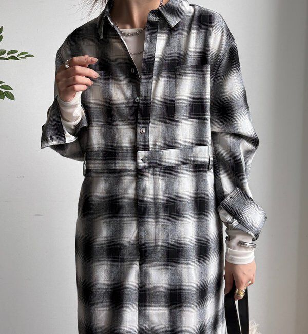  「オンブレチェックワンピース」|ワンピース|