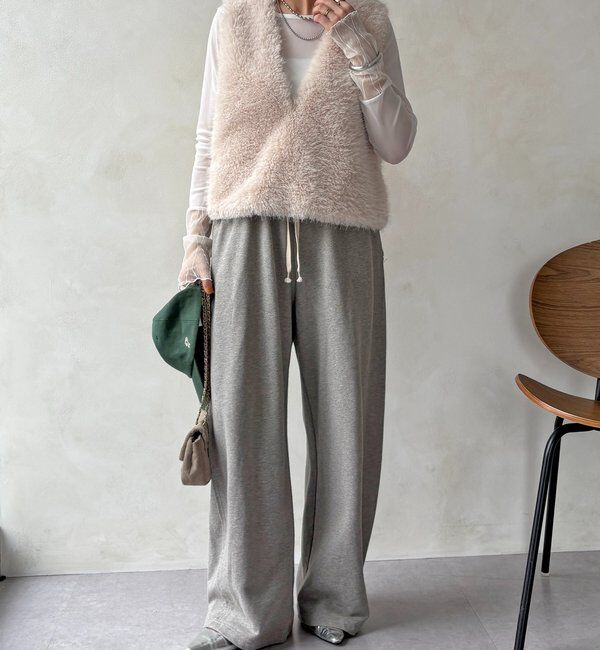  「レースチュール切替シアーTEE」|Tシャツ・カットソー|