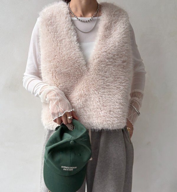  「レースチュール切替シアーTEE」|Tシャツ・カットソー|