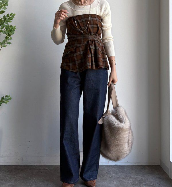  「起毛チェックビスチェ」|シャツ・ブラウス|