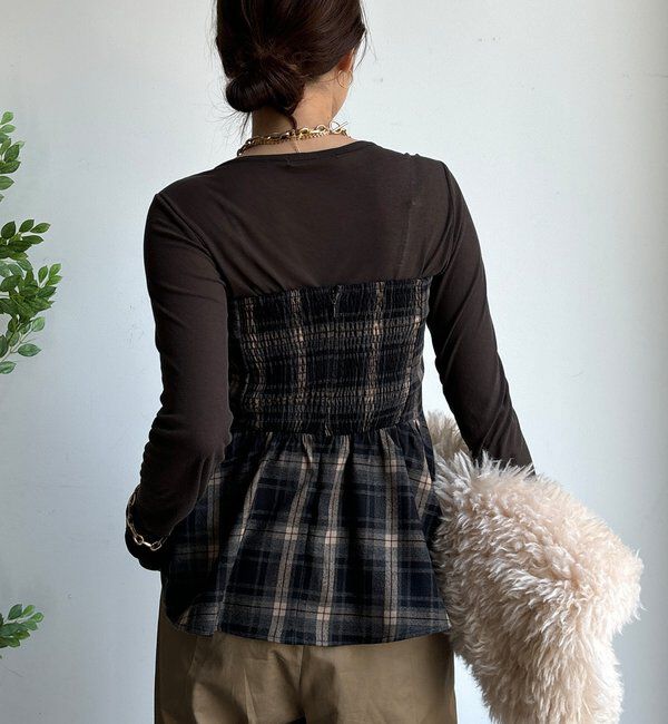  「起毛チェックビスチェ」|シャツ・ブラウス|
