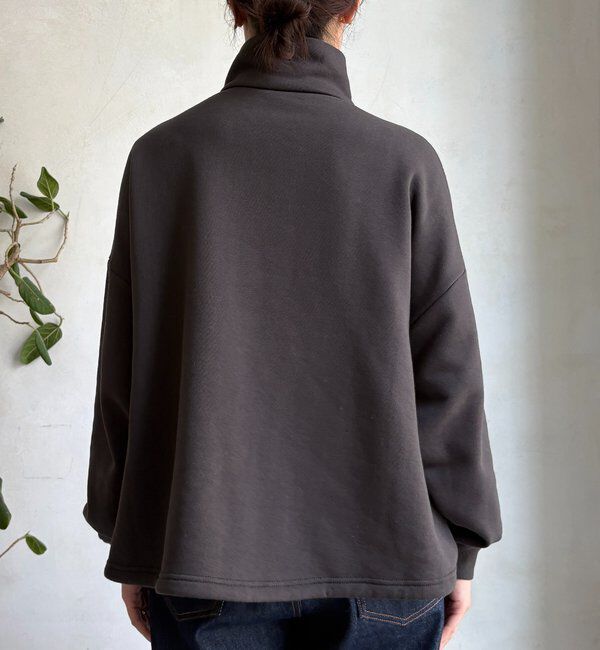  「裏起毛ドロストハーフジッププルオーバー」|Tシャツ・カットソー|