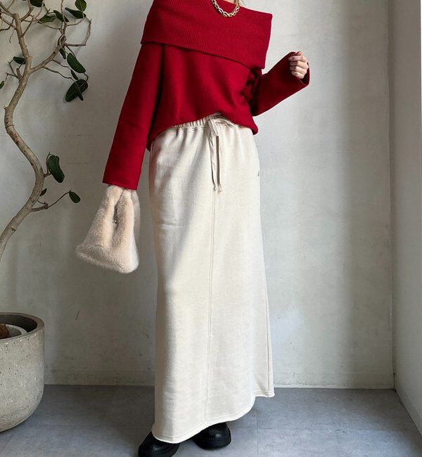  「裏起毛DD刺繍スカート」|スカート|