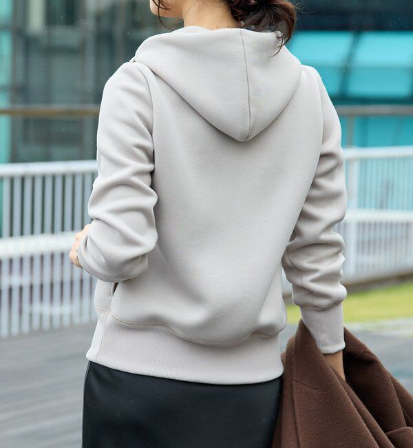  「【WEB限定/キレイめ上品】スポンジダンボールZIPパーカーカットソー」|パーカー|