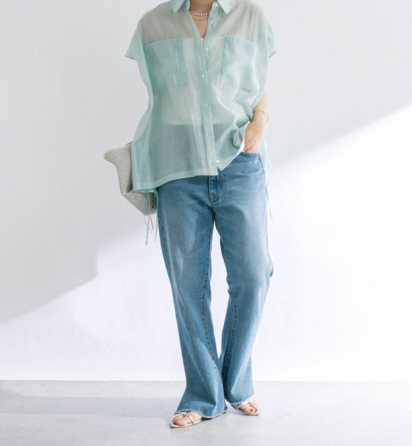  「【全骨格美脚見え！】slit DENIM」|デニム|