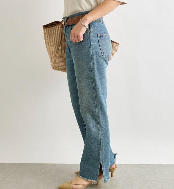  「【全骨格美脚見え！】slit DENIM」|デニム|