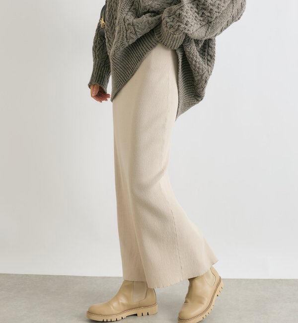  「【マイナス3kg/レビュー高評価☆】リブタイトスカート」|スカート|