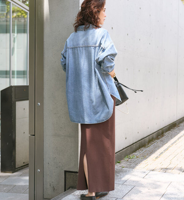  「【マイナス3kg/レビュー高評価☆】リブタイトスカート」|スカート|