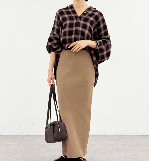  「【マイナス3kg/レビュー高評価☆】リブタイトスカート」|スカート|