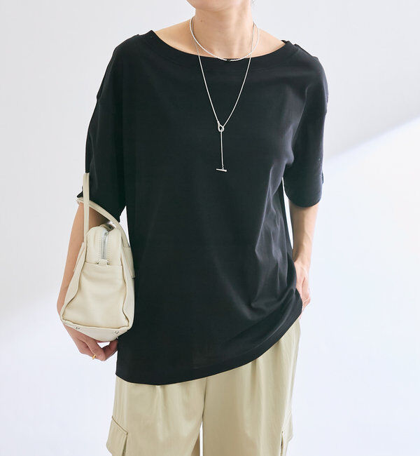  「【MONN.:.(モン)】オープンネックTee」|Tシャツ・カットソー|