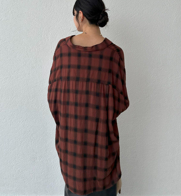  「ウォッシュドチェックワイドシャツ」|シャツ・ブラウス|