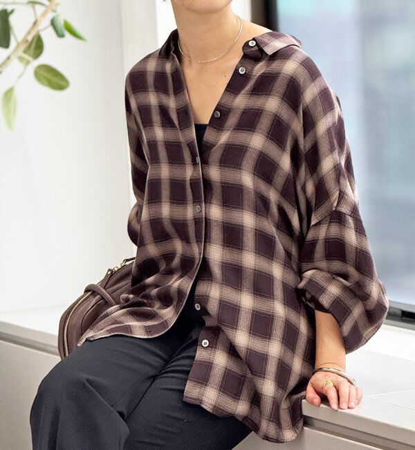  「ウォッシュドチェックワイドシャツ」|シャツ・ブラウス|