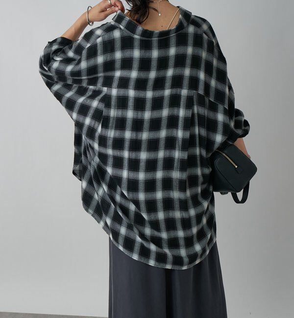  「ウォッシュドチェックワイドシャツ」|シャツ・ブラウス|