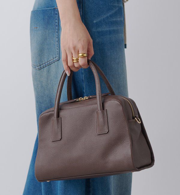  「【キレイめにもカジュアルにも】レザーボストン」|トートバッグ|