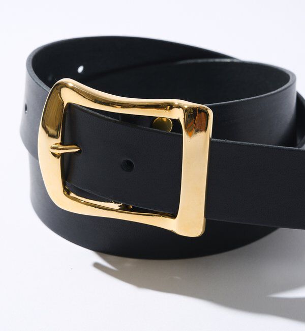  「【MONN.:. （モン）】ゴールドメタルレザーベルト」|ベルト|