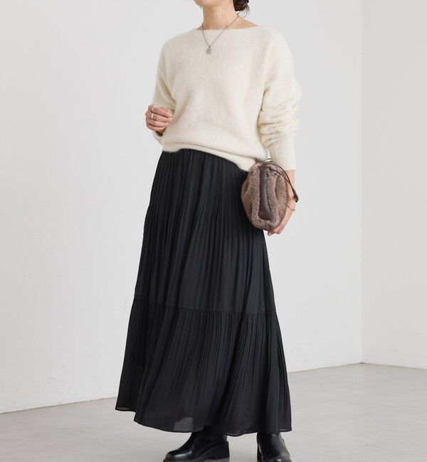  「【シーズンムードを高める】フェイクファードローストリングバッグ」|クラッチバッグ|