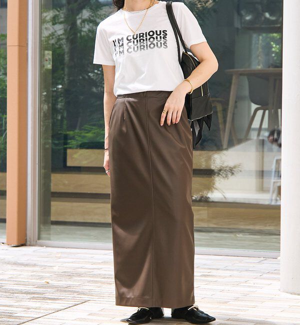  「合皮タイトスカート」|スカート|