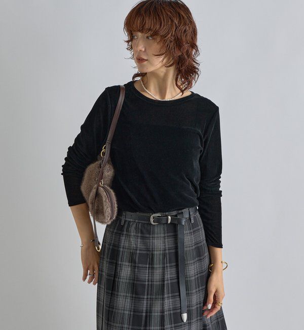  「【シーズンムード高まる】フロッキーチュールロンTee」|Tシャツ・カットソー|