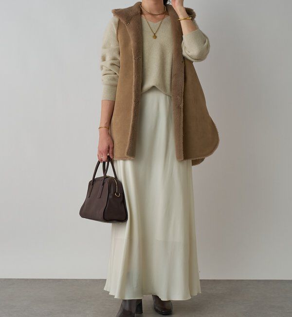  「【上品な揺れ感】キュプラ混バイアススカート」|スカート|