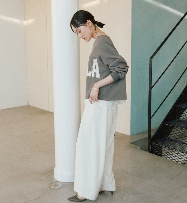  「予約【新色追加/Yossshiiii企画】ワイドロゴカットオフスエット」|Tシャツ・カットソー|