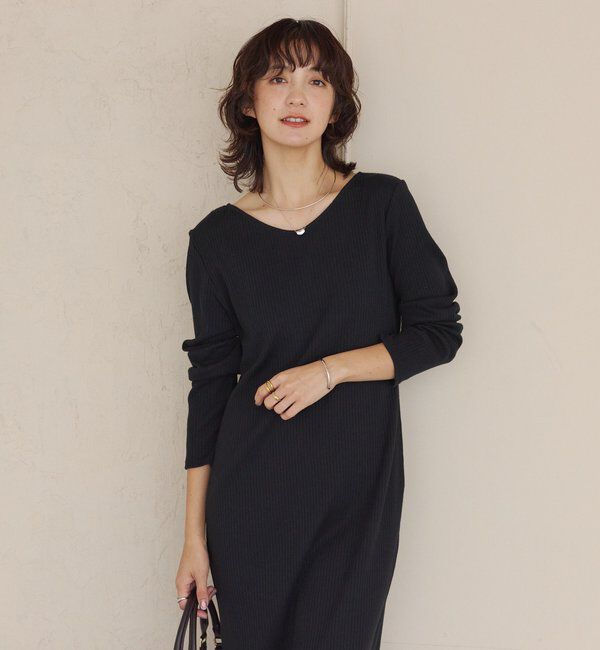  「【全骨格細見え】NEW2WAYロングリブワンピース」|ワンピース|