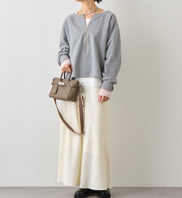  「予約【新色追加/抜け感◎】ハーフZIPスウェット」|Tシャツ・カットソー|