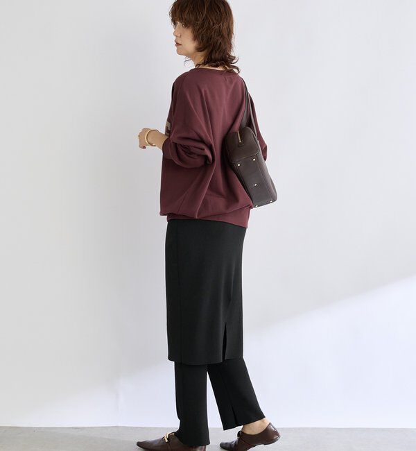  「【キャッチーなアイテム】スカートドッキングニットパンツ」|チノ|