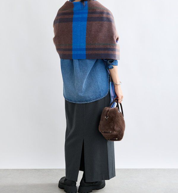  「【暖かく着れる】両面起毛ピンタックナロースカート」|スカート|