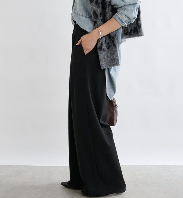  「【最高気温5度の寒い日に！/すっきり見え】ウォームタックワイドスラックス」|チノ|