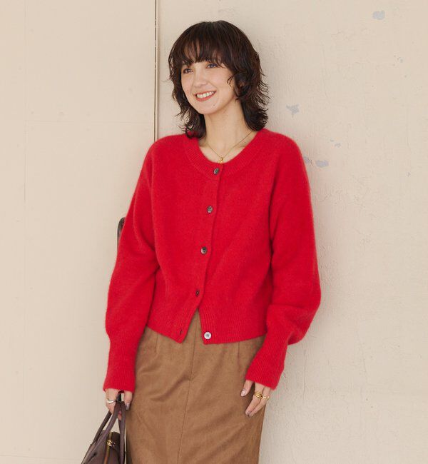  「【上質素材】ヘアリーヤーン2wayカーディガン」|カーディガン|