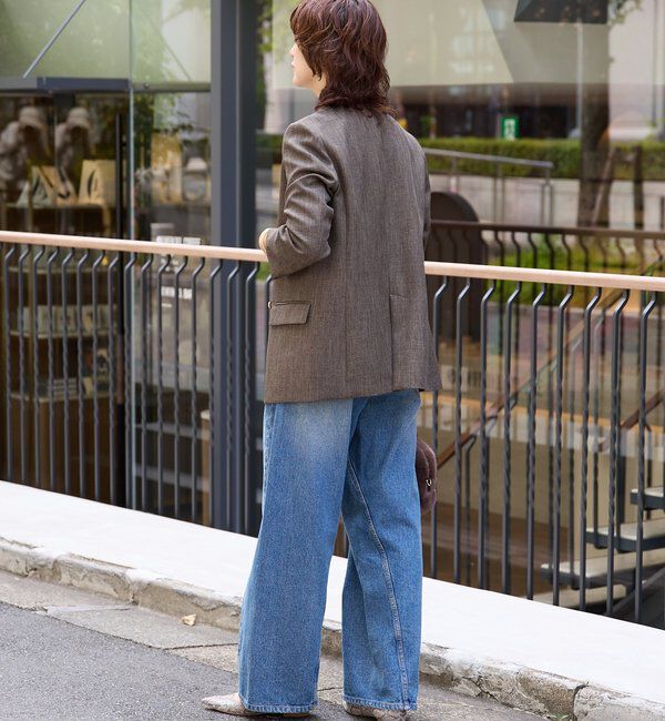  「【美シルエット】シャークスキンピークドラペルジャケット」|テーラードジャケット|