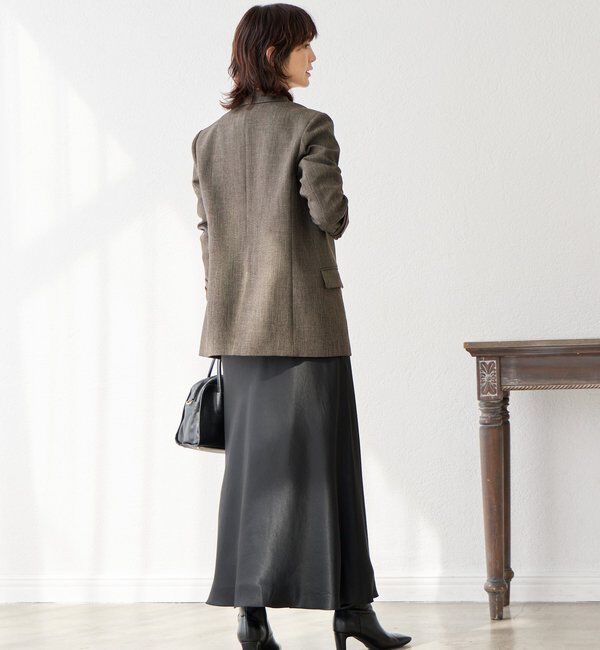  「【美シルエット】シャークスキンピークドラペルジャケット」|テーラードジャケット|