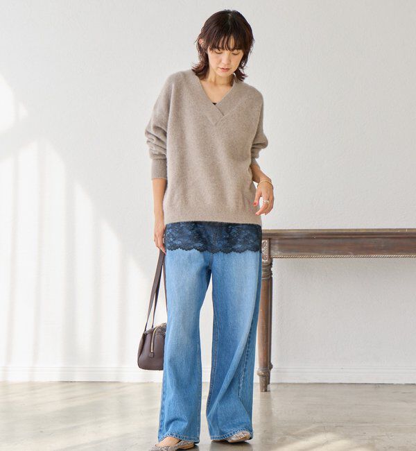  「【MONN.:.(モン)】バギーデニムパンツ」|デニム|