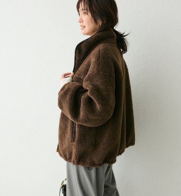  「【リバイバル/暖かみのある素材感】テディボアZIPコート」|その他|