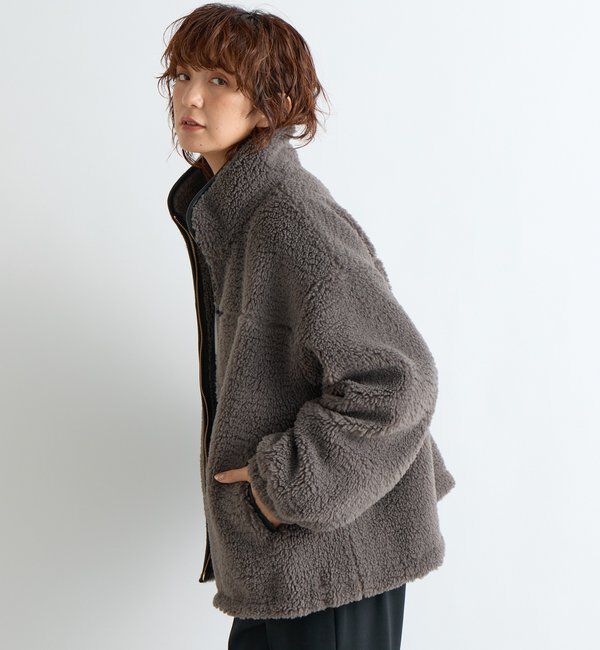  「【リバイバル/暖かみのある素材感】テディボアZIPコート」|その他|