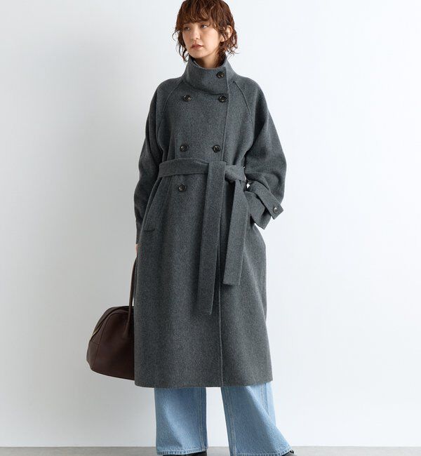  「【着映え】スタンドネックベルテッドコート」|その他|