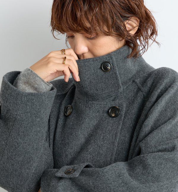  「【着映え】スタンドネックベルテッドコート」|その他|