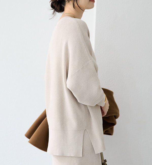  「【上品な輝き】ラメモール2WAYカーデ」|ニット・セーター|