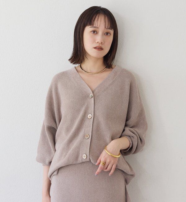  「【上品な輝き】ラメモール2WAYカーデ」|ニット・セーター|