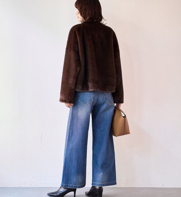  「【シーズンムード高まる】ミンクライクショートコート」|その他|