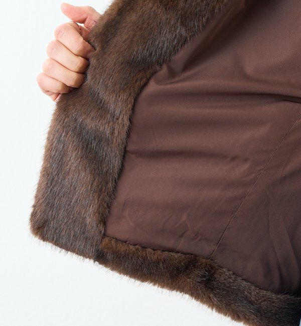  「【シーズンムード高まる】ミンクライクショートコート」|その他|