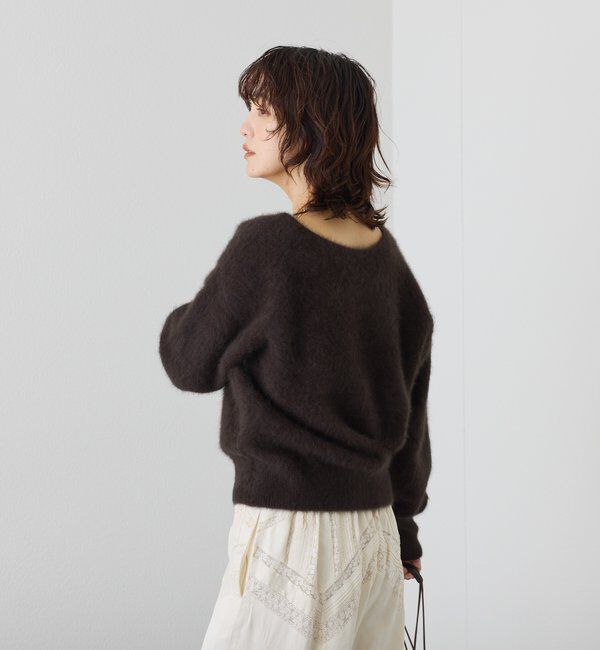  「【最高気温5度の寒い日に！/リバイバル】ファーヤーン2WAYニット」|ニット・セーター|