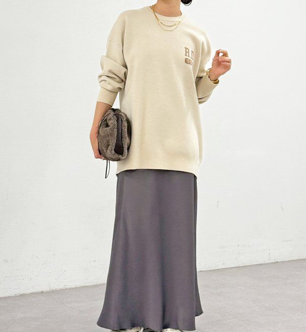  「【バックロゴが目を惹く】アスレチックロゴニット」|ニット・セーター|