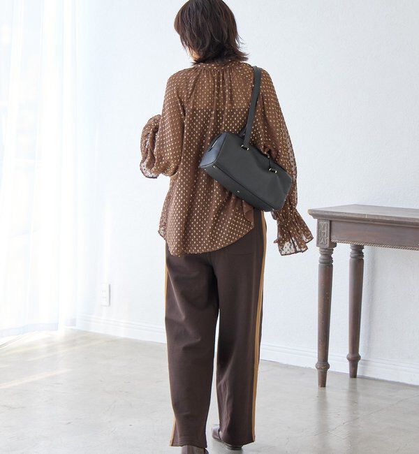  「【スタイリングのアクセントに】サイドラインジャージーパンツ」|チノ|