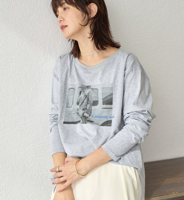  「【インナーとしても◎】PHOTO long Tee」|Tシャツ・カットソー|