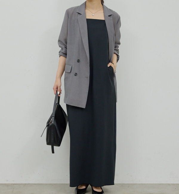  「【3サイズ展開】ストレッチマキシキャミワンピース」|ワンピース|