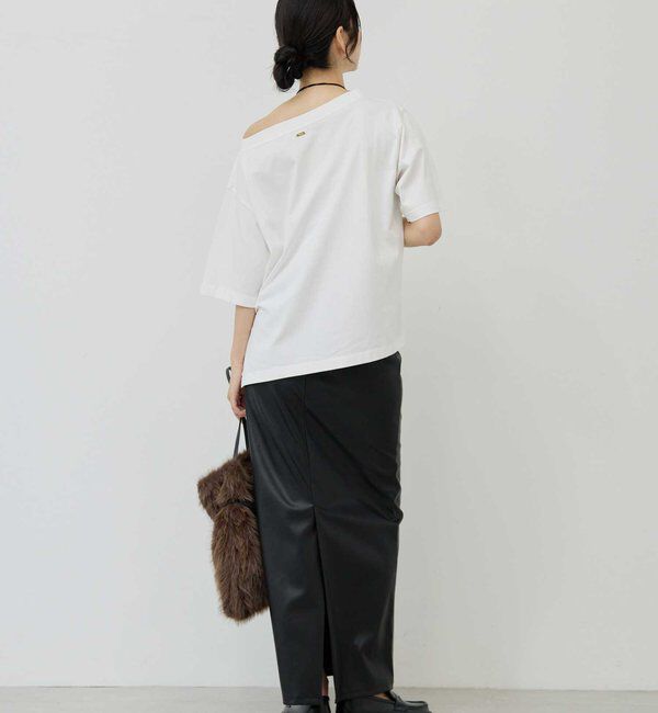  「フェイクレザータイトスカート」|スカート|